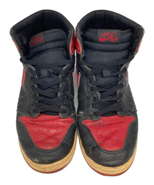 NIKE（ナイキ）NIKE (ナイキ) 94年復刻 エアジョーダン1ブレッドハイカットスニーカー レッド×ブラック サイズ:US8.5の古着・服飾アイテム