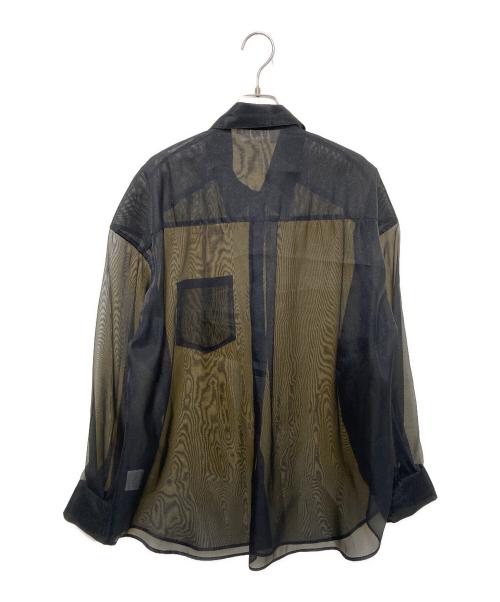 Mystrada（マイストラーダ）Mystrada (マイストラーダ) シアーシャツセットニットワンピース ブラック サイズ:38の古着・服飾アイテム