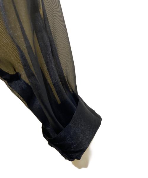 Mystrada（マイストラーダ）Mystrada (マイストラーダ) シアーシャツセットニットワンピース ブラック サイズ:38の古着・服飾アイテム