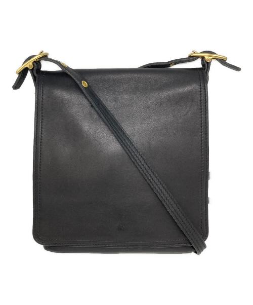 COACH（コーチ）COACH (コーチ) レザーショルダーバッグ ブラックの古着・服飾アイテム
