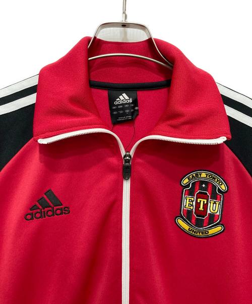 adidas（アディダス）adidas (アディダス) GIANT KILLING コラボトラックジャケット レッド×ブラック サイズ:Ⅼの古着・服飾アイテム