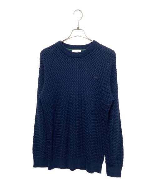 LACOSTE（ラコステ）LACOSTE (ラコステ) バスケットニットクルーネックセーター ネイビー サイズ:Ⅿの古着・服飾アイテム