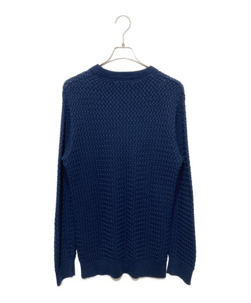LACOSTE（ラコステ）LACOSTE (ラコステ) バスケットニットクルーネックセーター ネイビー サイズ:Ⅿの古着・服飾アイテム