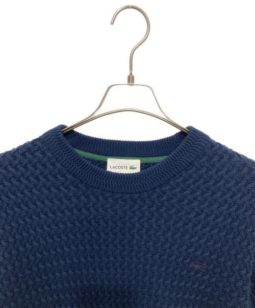 LACOSTE（ラコステ）LACOSTE (ラコステ) バスケットニットクルーネックセーター ネイビー サイズ:Ⅿの古着・服飾アイテム