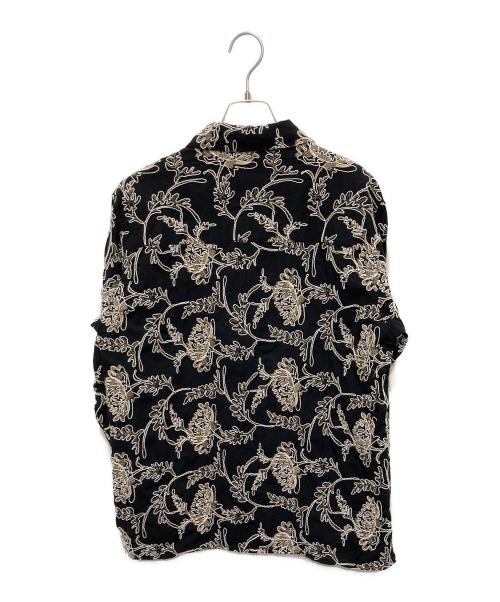417 by EDIFICE（417 バイ エディフィス）417 by EDIFICE (417 バイ エディフィス) P.A EMBROIDERY シャツ ブラック サイズ:Ⅼの古着・服飾アイテム