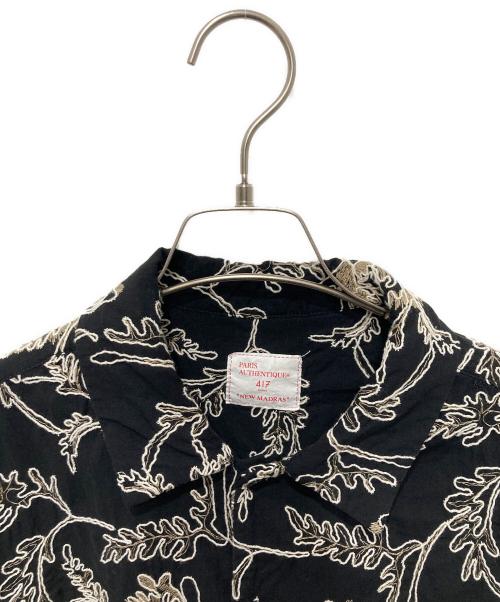 417 by EDIFICE（417 バイ エディフィス）417 by EDIFICE (417 バイ エディフィス) P.A EMBROIDERY シャツ ブラック サイズ:Ⅼの古着・服飾アイテム
