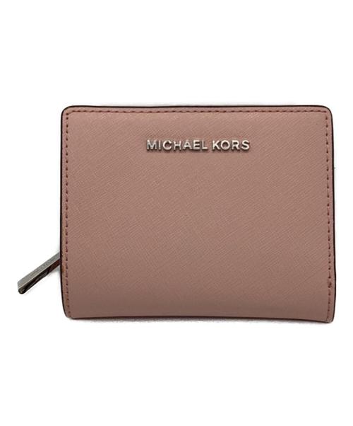 MICHAEL KORS（マイケルコース）MICHAEL KORS (マイケルコース) 2つ折り財布 ピンクの古着・服飾アイテム