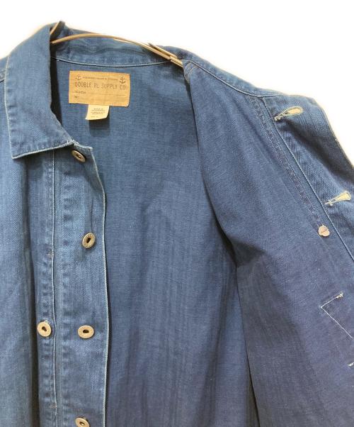 RRL（ダブルアールエル）RRL (ダブルアールエル) インディゴ ヘリンボーン ツイル オーバーシャツ インディゴ サイズ:Mの古着・服飾アイテム