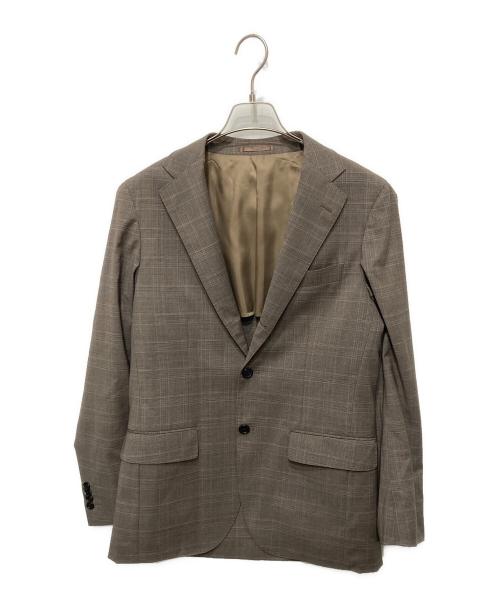 ONLY（オンリー）ONLY (オンリー) チェック柄セットアップスーツ ブラウン サイズ:IT46の古着・服飾アイテム