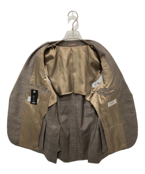 ONLY（オンリー）ONLY (オンリー) チェック柄セットアップスーツ ブラウン サイズ:IT46の古着・服飾アイテム