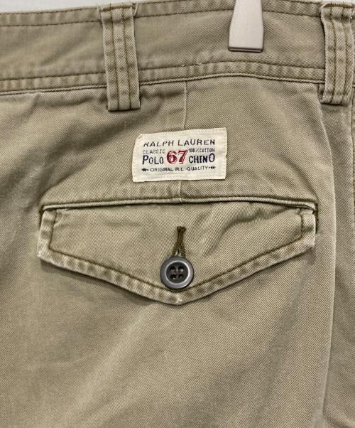 POLO RALPH LAUREN（ポロ・ラルフローレン）POLO RALPH LAUREN (ポロ・ラルフローレン) ハーフカーゴパンツ カーキ サイズ:36の古着・服飾アイテム
