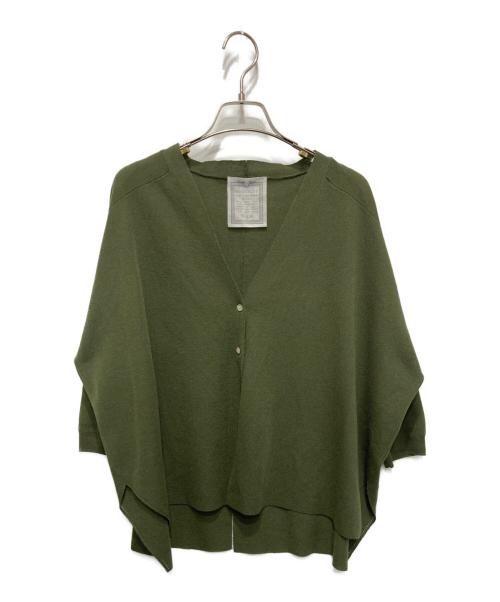 BEARDSLEY（ビアズリー）BEARDSLEY (ビアズリー) サラッとカーディガン ニット グリーン サイズ:FREEの古着・服飾アイテム