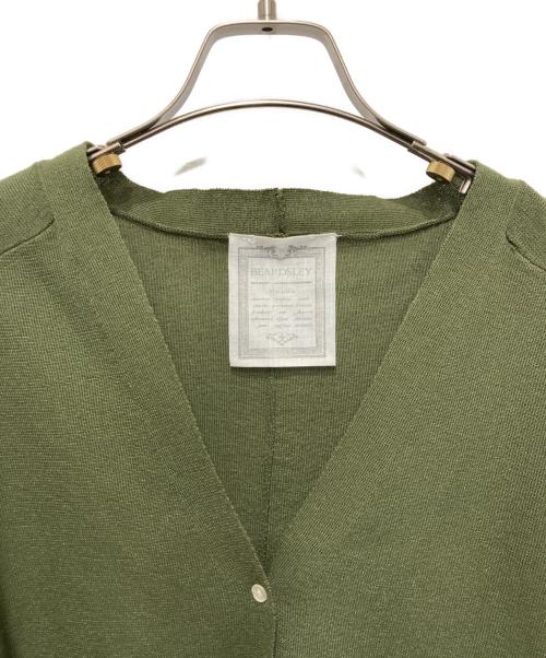 BEARDSLEY（ビアズリー）BEARDSLEY (ビアズリー) サラッとカーディガン ニット グリーン サイズ:FREEの古着・服飾アイテム