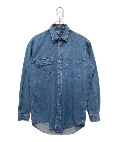 POLO RALPH LAUREN（ポロ・ラルフローレン）POLO RALPH LAUREN (ポロ・ラルフローレン) ダンガリーワークシャツ インディゴ サイズ:Sの古着・服飾アイテム