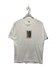 LOOPWHEELER×つどい（ループウィラー）の古着「コラボプリントTシャツ」｜ホワイト