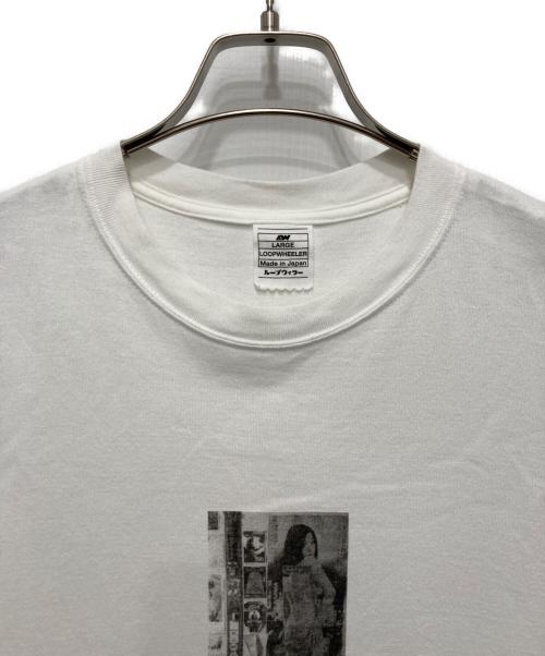 LOOPWHEELER（ループウィラー）LOOPWHEELER (ループウィラー) つどい コラボプリントTシャツ ホワイト サイズ:Lの古着・服飾アイテム