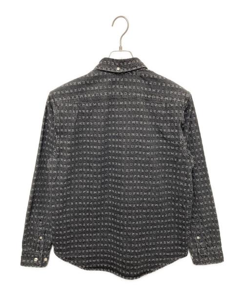SUPREME（シュプリーム）SUPREME (シュプリーム) Jacquard Logo Denim Shirt ブラック サイズ:Sの古着・服飾アイテム