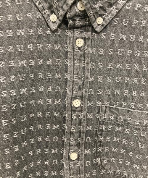 SUPREME（シュプリーム）SUPREME (シュプリーム) Jacquard Logo Denim Shirt ブラック サイズ:Sの古着・服飾アイテム