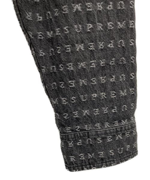 SUPREME（シュプリーム）SUPREME (シュプリーム) Jacquard Logo Denim Shirt ブラック サイズ:Sの古着・服飾アイテム