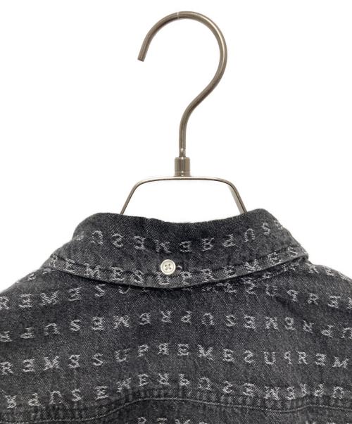 SUPREME（シュプリーム）SUPREME (シュプリーム) Jacquard Logo Denim Shirt ブラック サイズ:Sの古着・服飾アイテム