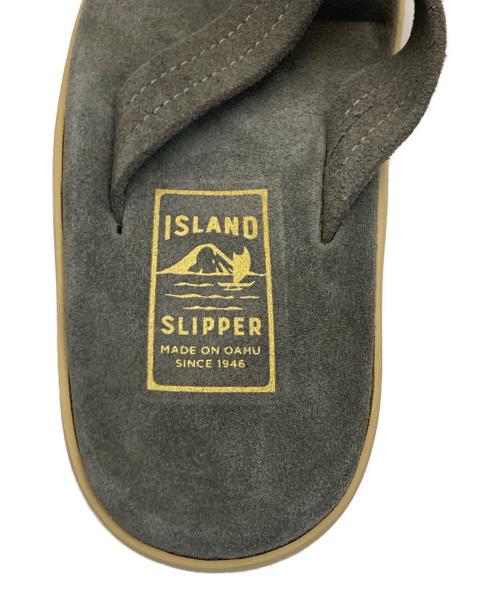 ISLAND SLIPPER（アイランドスリッパ）ISLAND SLIPPER (アイランドスリッパ) スウェードサンダル グレー サイズ:UK6の古着・服飾アイテム