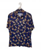 POLO RALPH LAURENポロ・ラルフローレン）の古着「90’s ハット柄アロハシャツ」｜ネイビー