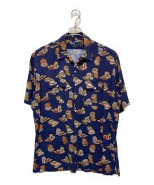 POLO RALPH LAUREN（ポロ・ラルフローレン）の古着「90’s ハット柄アロハシャツ」｜ネイビー