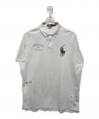 POLO RALPH LAURENポロ・ラルフローレン）の古着「パッチワークビッグポニーポロシャツ」｜ホワイト