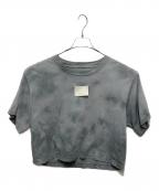 MM6 Maison Margielaエムエムシックスメゾンマルジェラ）の古着「クロップドタイダイTシャツ」｜グレー