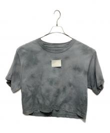 MM6 Maison Margiela（エムエムシックスメゾンマルジェラ）の古着「クロップドタイダイTシャツ」｜グレー
