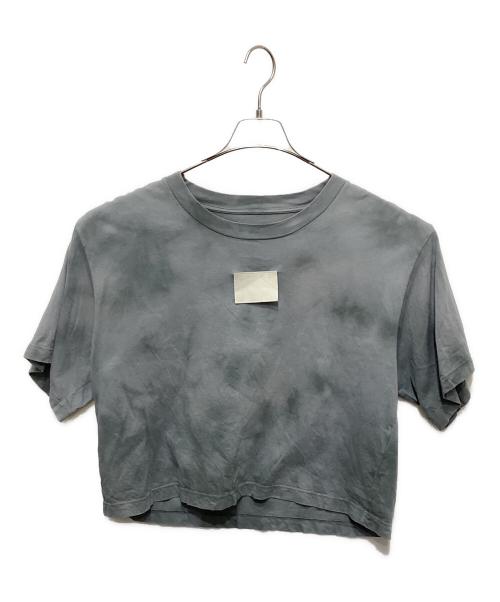 MM6 Maison Margiela（エムエムシックスメゾンマルジェラ）MM6 Maison Margiela (エムエムシックスメゾンマルジェラ) クロップドタイダイTシャツ グレー サイズ:Mの古着・服飾アイテム