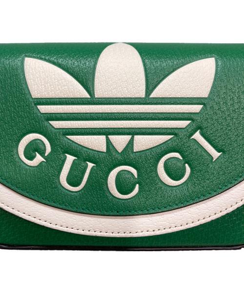 GUCCI（グッチ）GUCCI (グッチ) adidas (アディダス) コラボショルダーバッグ グリーンの古着・服飾アイテム