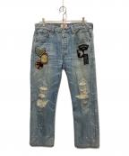 LEVI'Sリーバイス）の古着「501ワッペンデニムパンツ」｜インディゴ