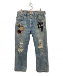 LEVI'S（リーバイス）の古着「501ワッペンデニムパンツ」｜インディゴ
