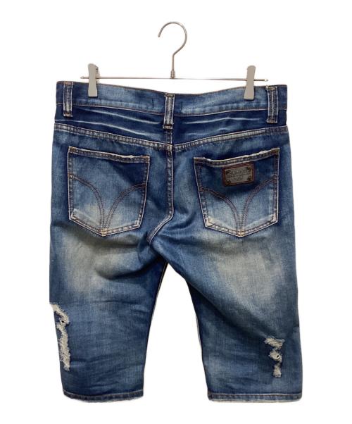 DOLCE & GABBANA（ドルチェ＆ガッバーナ）DOLCE & GABBANA (ドルチェ＆ガッバーナ) ハーフデニムパンツ インディゴ サイズ:Ｓの古着・服飾アイテム