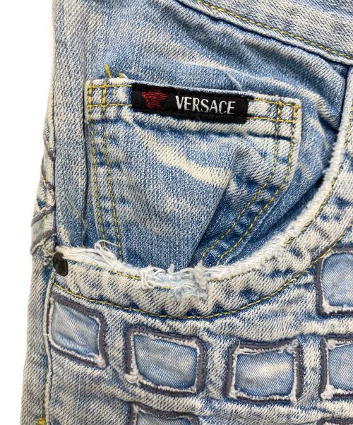 VERSACE Sport（ヴェルサーチ スポーツ）VERSACE SPORT (ヴェルサーチ スポーツ) 刺繍デニムパンツ インディゴ サイズ:31の古着・服飾アイテム