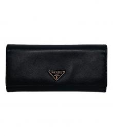 PRADA（プラダ）の古着「2つ折り財布」｜ブラック