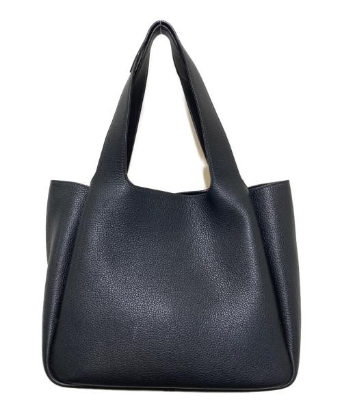 PRADA（プラダ）PRADA (プラダ) ブラックレザーミニトートバッグ ブラックの古着・服飾アイテム
