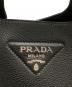 中古・古着 PRADA (プラダ) ブラックレザーミニトートバッグ ブラック：150000円