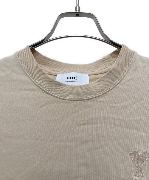 AMI PARIS（アミ パリス）AMI PARIS (アミ パリス) ハートロゴTシャツ ベージュ サイズ:XXSの古着・服飾アイテム