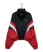 Lyftリフト）の古着「2LINE OVERSIZE TRACK JACKET」｜ブラック×レッド