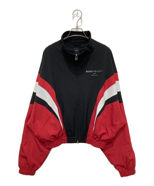 Lyft（リフト）Lyft (リフト) 2LINE OVERSIZE TRACK JACKET ブラック×レッド サイズ:Sの古着・服飾アイテム