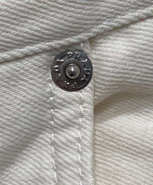 PRADA（プラダ）PRADA (プラダ) トライアングルロゴデニムパンツ ホワイト サイズ:24の古着・服飾アイテム