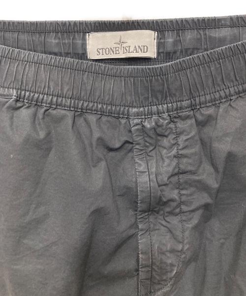 STONE ISLAND（ストーンアイランド）STONE ISLAND (ストーンアイランド) ガーメントダイコットンストレッチカーゴパンツ ブラック サイズ:W34の古着・服飾アイテム