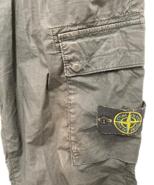 STONE ISLAND（ストーンアイランド）STONE ISLAND (ストーンアイランド) ガーメントダイコットンストレッチカーゴパンツ ブラック サイズ:W34の古着・服飾アイテム