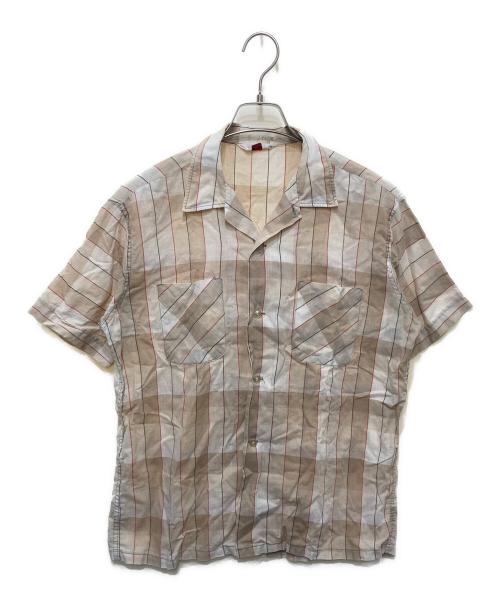 CAMPUS（キャンパス）CAMPUS (キャンパス) ヴィンテージオープンカラーシャツ ベージュ サイズ:Ⅿの古着・服飾アイテム