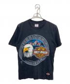 HARLEY-DAVIDSON×ONEITAハーレーダビッドソン×オニータ）の古着「プリントTシャツ」｜ブラック