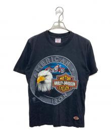 HARLEY-DAVIDSON×ONEITA（ハーレーダビッドソン×オニータ）の古着「プリントTシャツ」｜ブラック