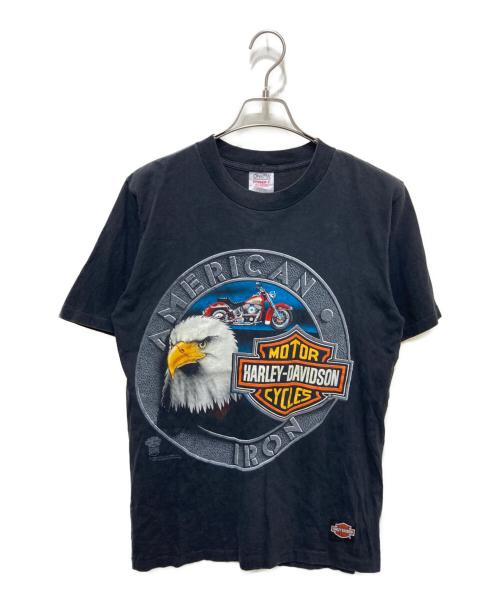HARLEY-DAVIDSON（ハーレーダビッドソン）HARLEY-DAVIDSON (ハーレーダビッドソン) ONEITA (オニータ) プリントTシャツ ブラック サイズ:Ｌの古着・服飾アイテム