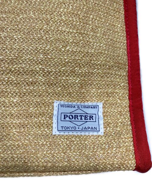 PORTER（ポーター）PORTER (ポーター) BEAMS BOY (ビームスボーイ) 別注ラッセルトートバッグ ベージュ×レッドの古着・服飾アイテム